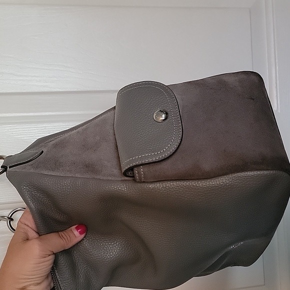 Grey Leather Coach Purse - Picture 3 of 7